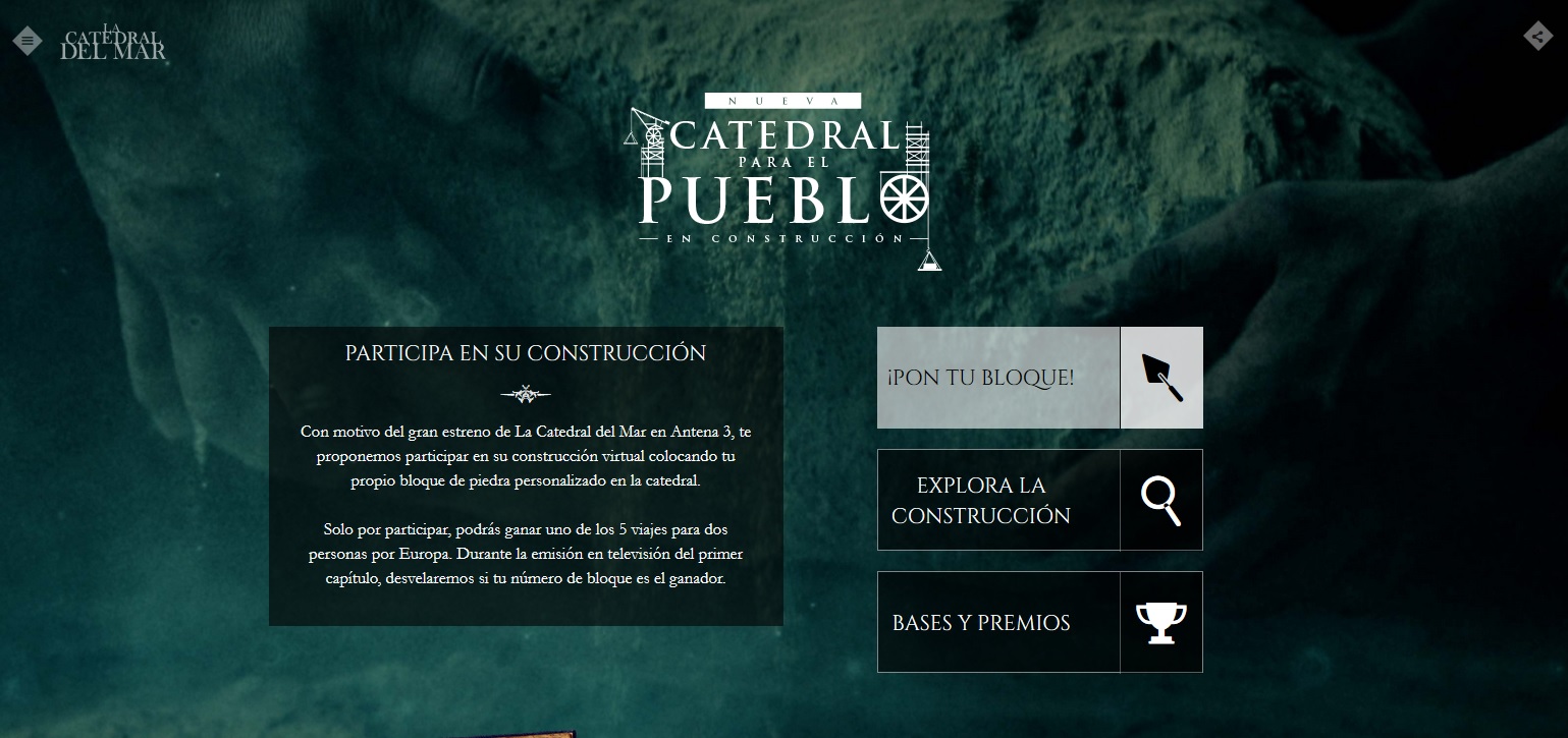 la web de 'La catedral del mar'