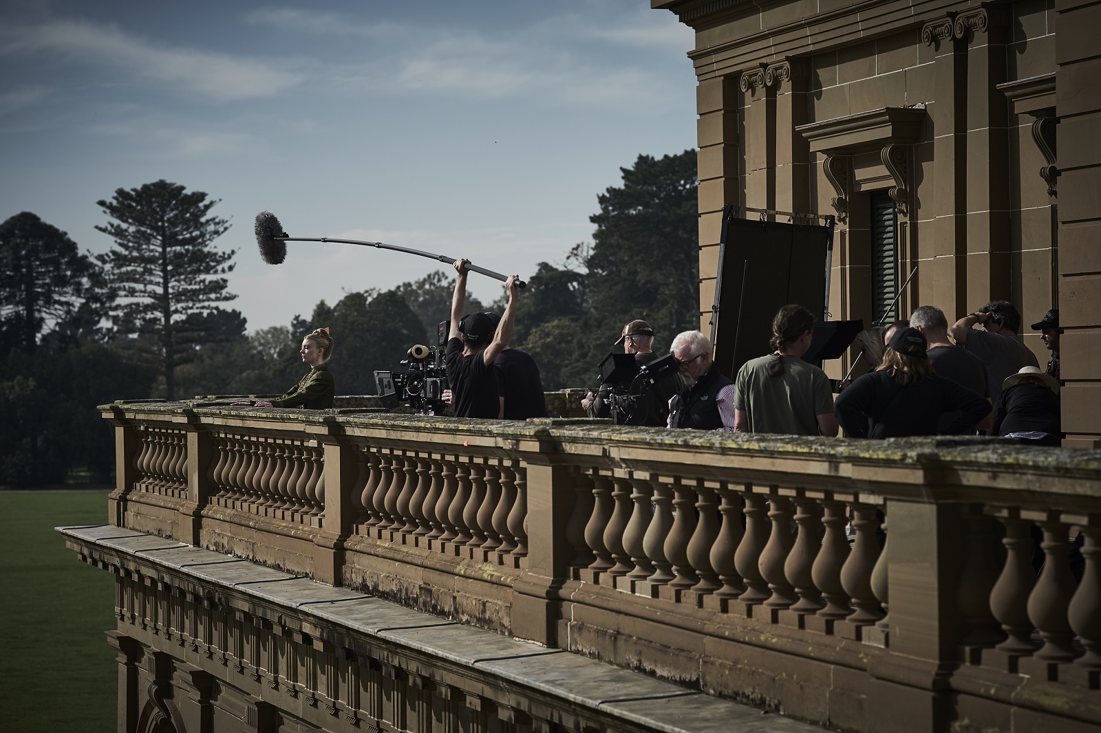 Un momento de rodaje de 'El misterio de Hanging Rock'