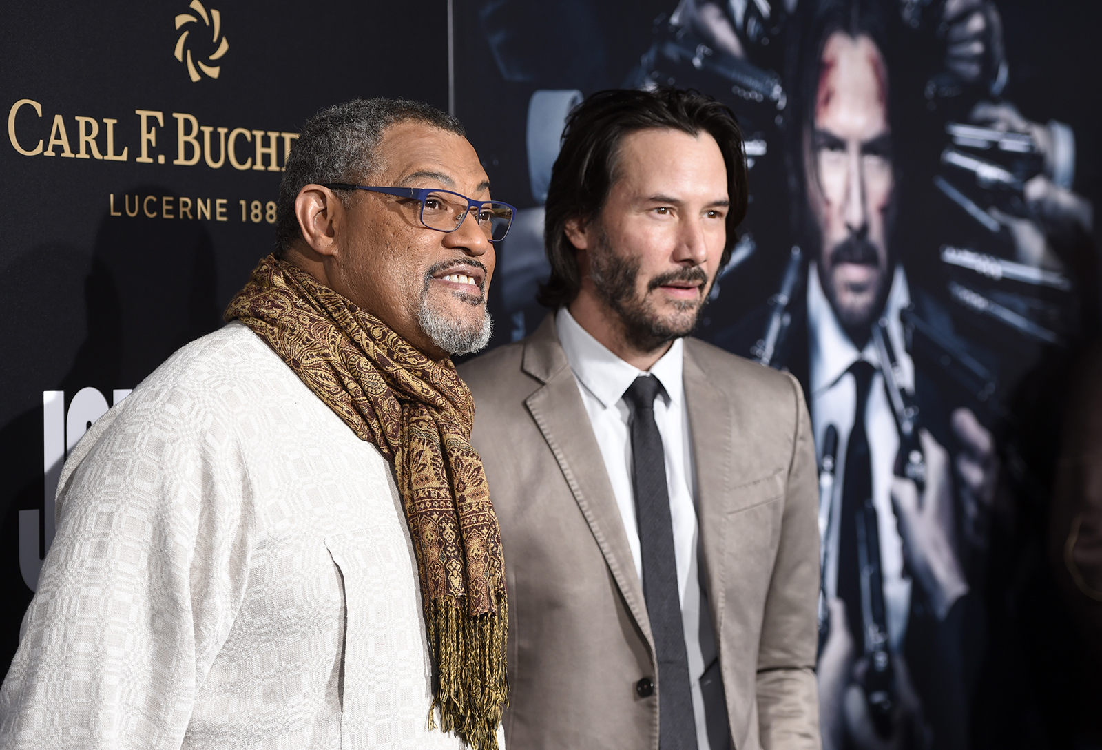 Laurence Fishburne junto a Keanu Reeves