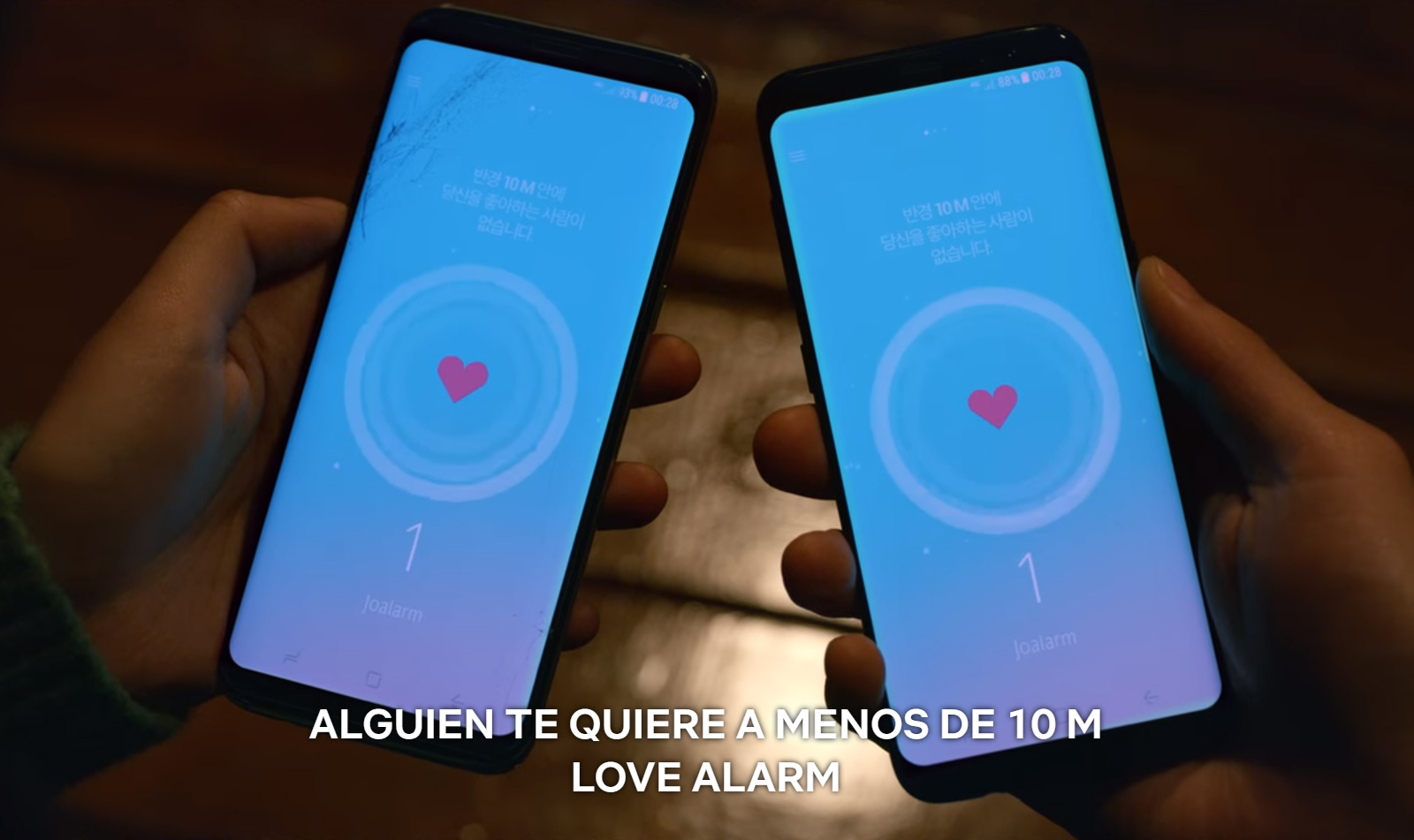 La app ficticia Love Alarm